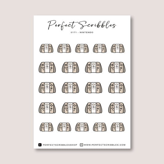 Nintendo icon planner stickers | Transparent matte | Premium white | Stalogy, Hobonichi, Common planner
