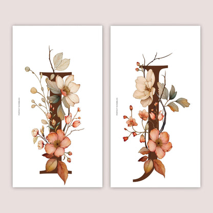 PERSONAL Floral Letter Dashboard | A - N Letters | Vellum