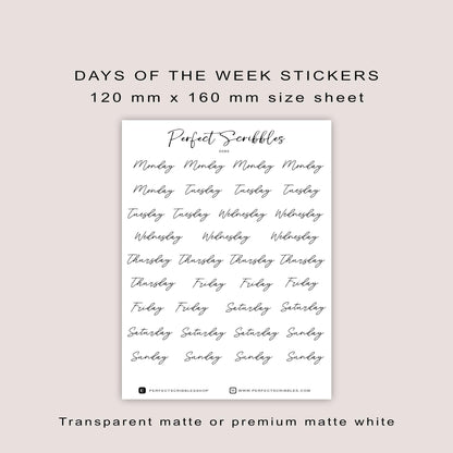 WEEKDAY Planner and Journaling Stickers