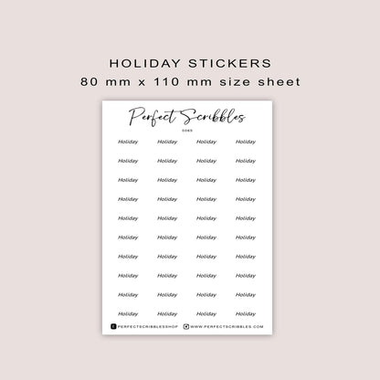 Small Holiday Stickers | Transparent Matte, Premium Matte White & Washi stickers