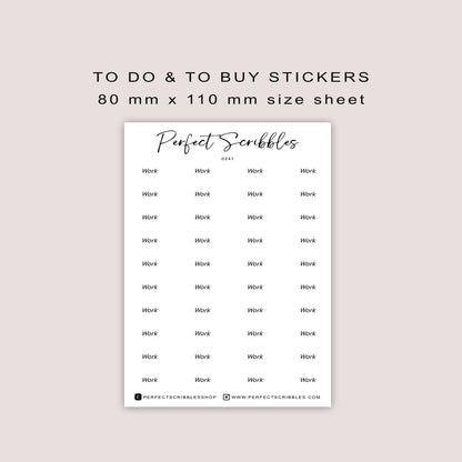 Small Work stickers | Transparent matte, premium matte white, washi stickers | Hobonichi, Stalogy, Common planner, journal