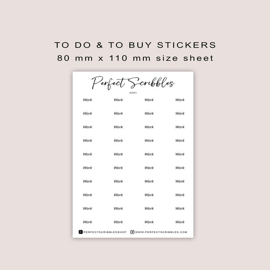 Small Work stickers | Transparent matte, premium matte white, washi stickers | Hobonichi, Stalogy, Common planner, journal