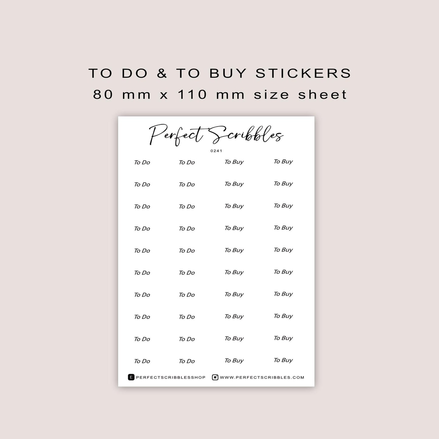 Small To Do and To Buy stickers | Transparent matte, premium matte white, washi stickers | Hobonichi, Stalogy, Common planner, journal