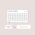 DOG tiny icon planner stickers | Minimal | Credit card size sheet