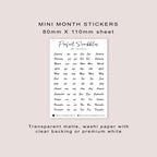 MINI MONTH Planner stickers