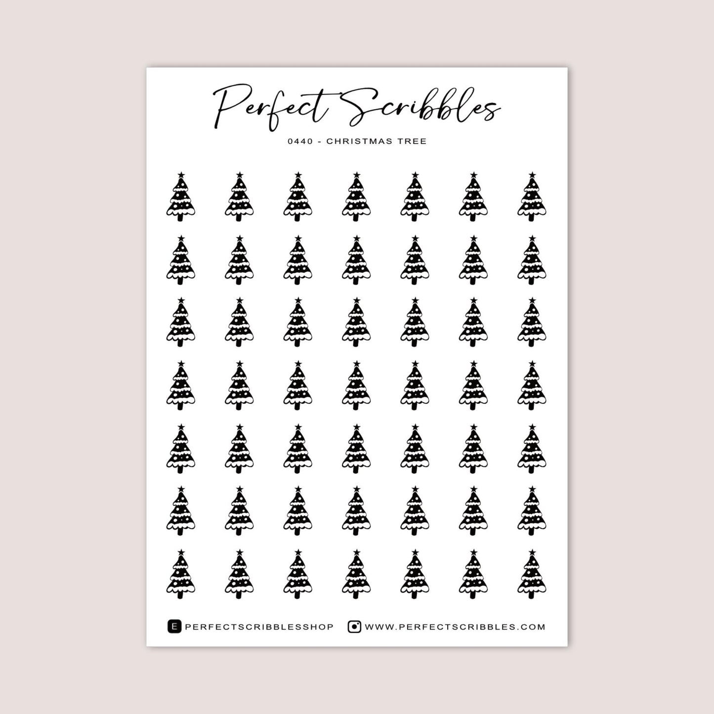 CHRISTMAS TREE Planner Icon Stickers
