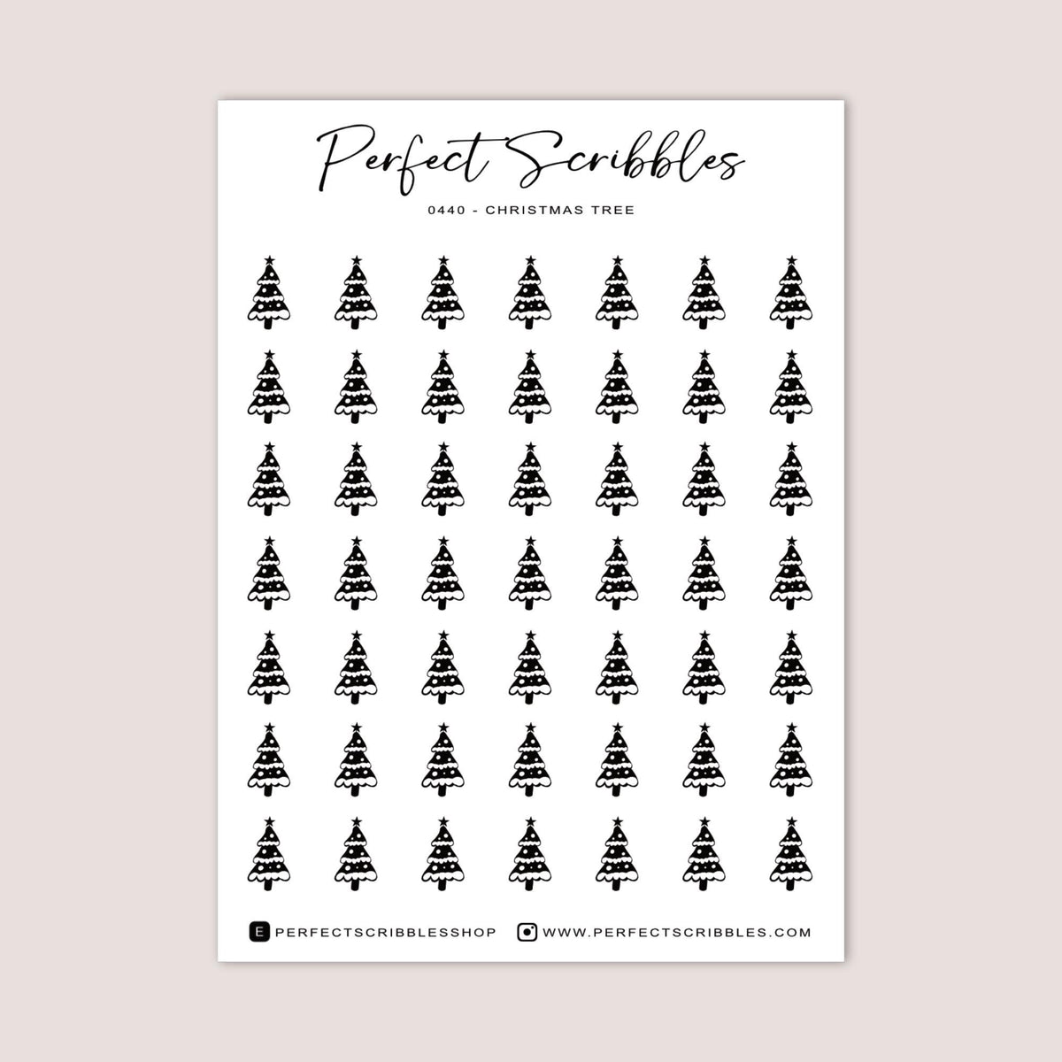 CHRISTMAS TREE Planner Icon Stickers