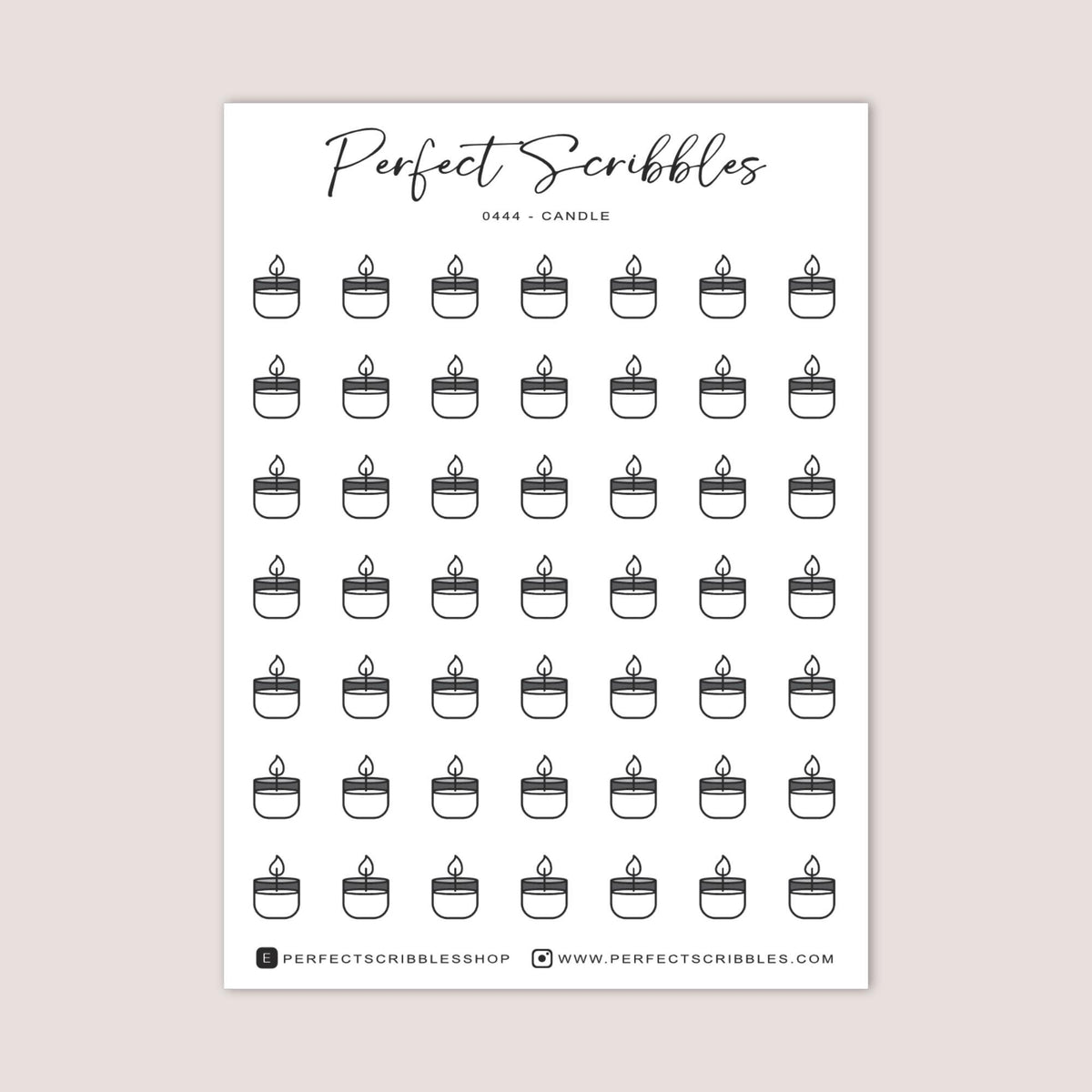 CANDLE Planner Icon Stickers