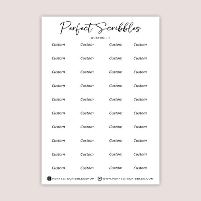 CUSTOM Small WORD Stickers