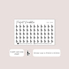 WINE tiny icon planner stickers | Minimal | Credit card size sheet | Transparent matte | Washi