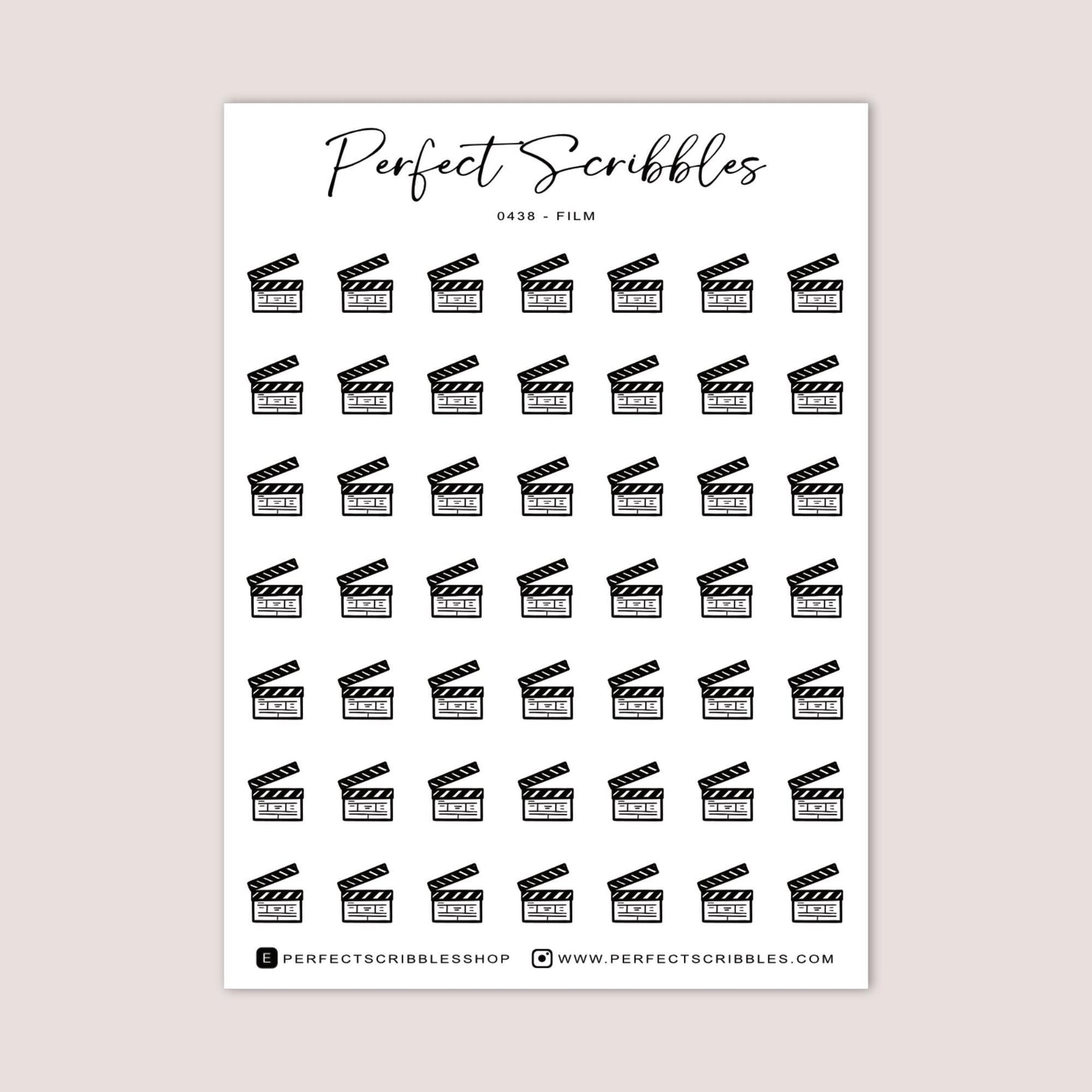 FILM Icon Sticker Sheet for Planning and Journaling