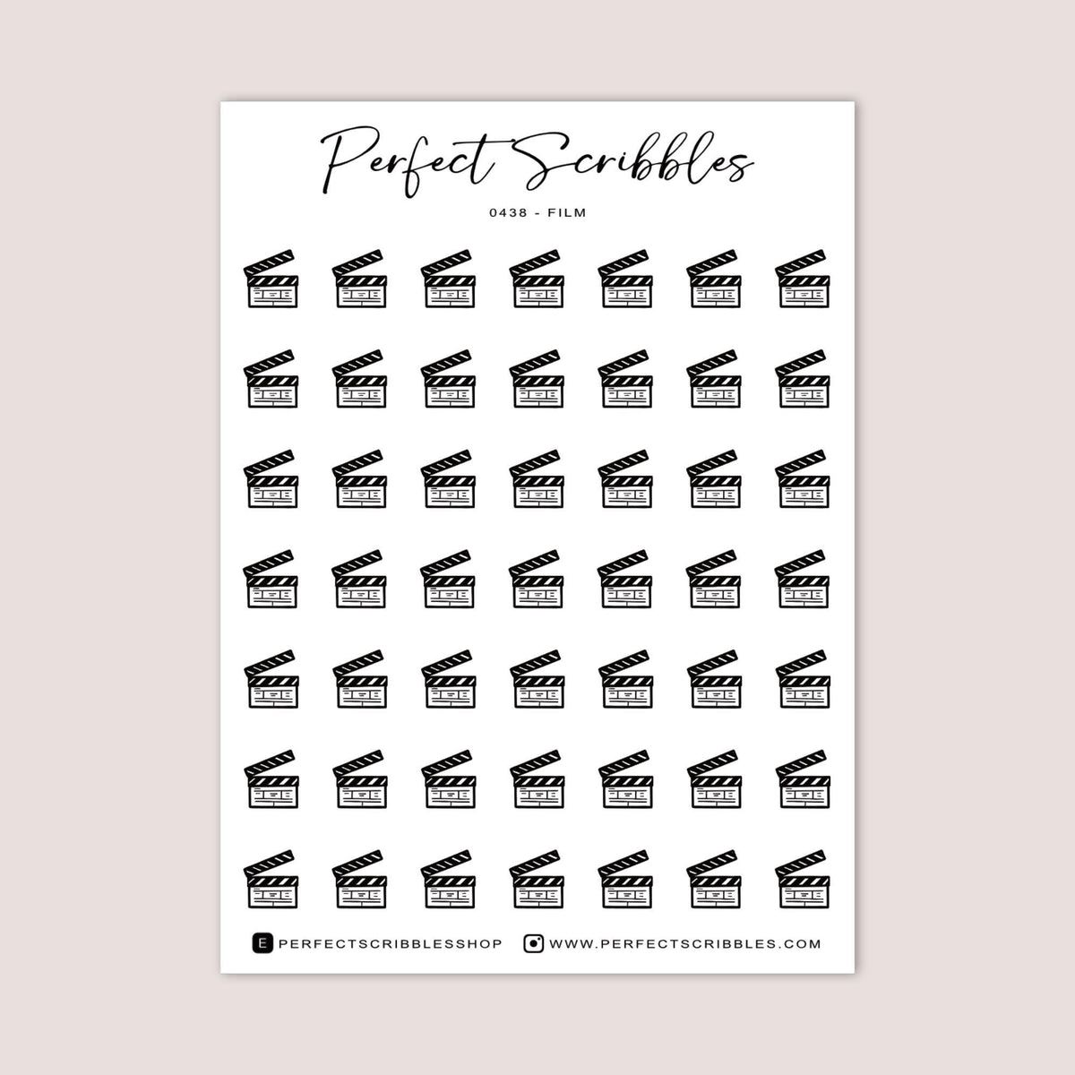 FILM Icon Sticker Sheet for Planning and Journaling