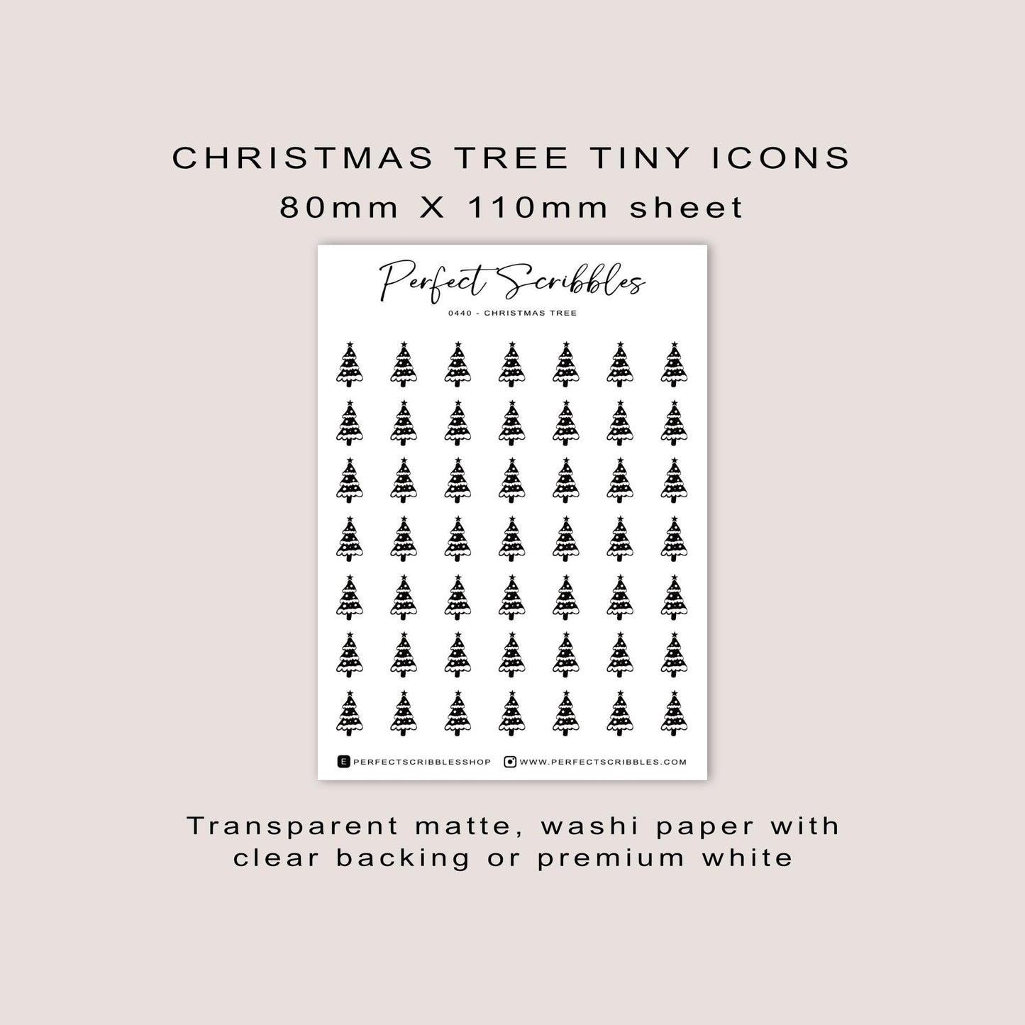 CHRISTMAS TREE Planner Icon Stickers