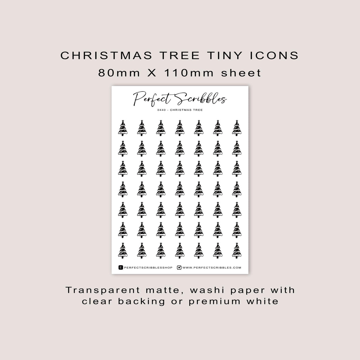CHRISTMAS TREE Planner Icon Stickers