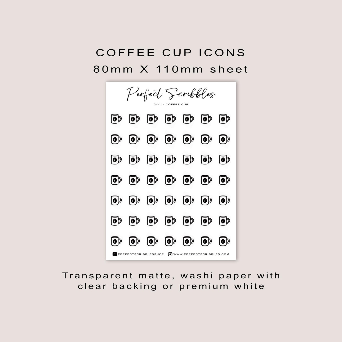 COFFEE CUP Planner Icon Stickers