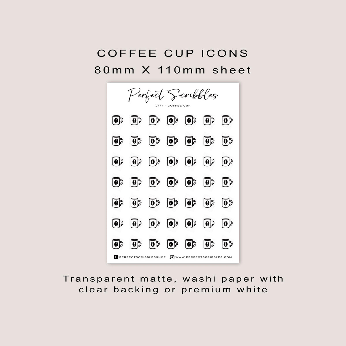 COFFEE CUP Planner Icon Stickers