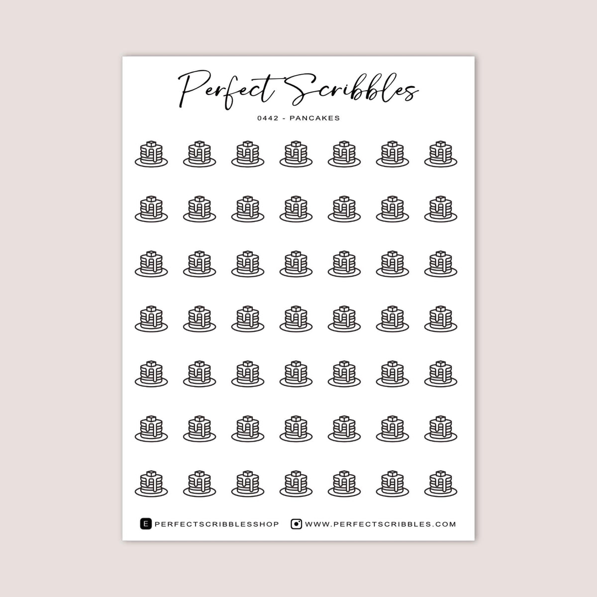 PANCAKES Planner Icon Stickers