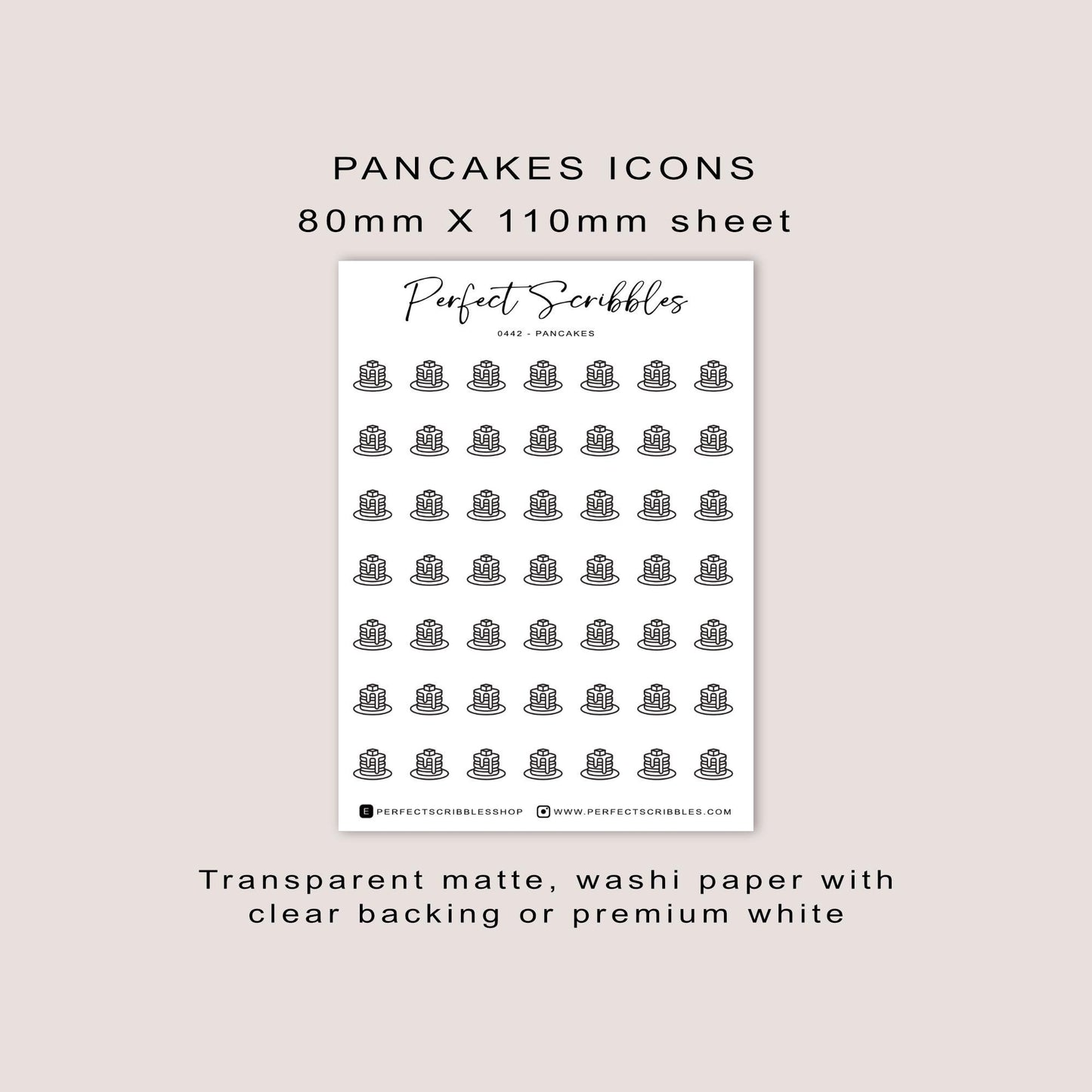 PANCAKES Planner Icon Stickers