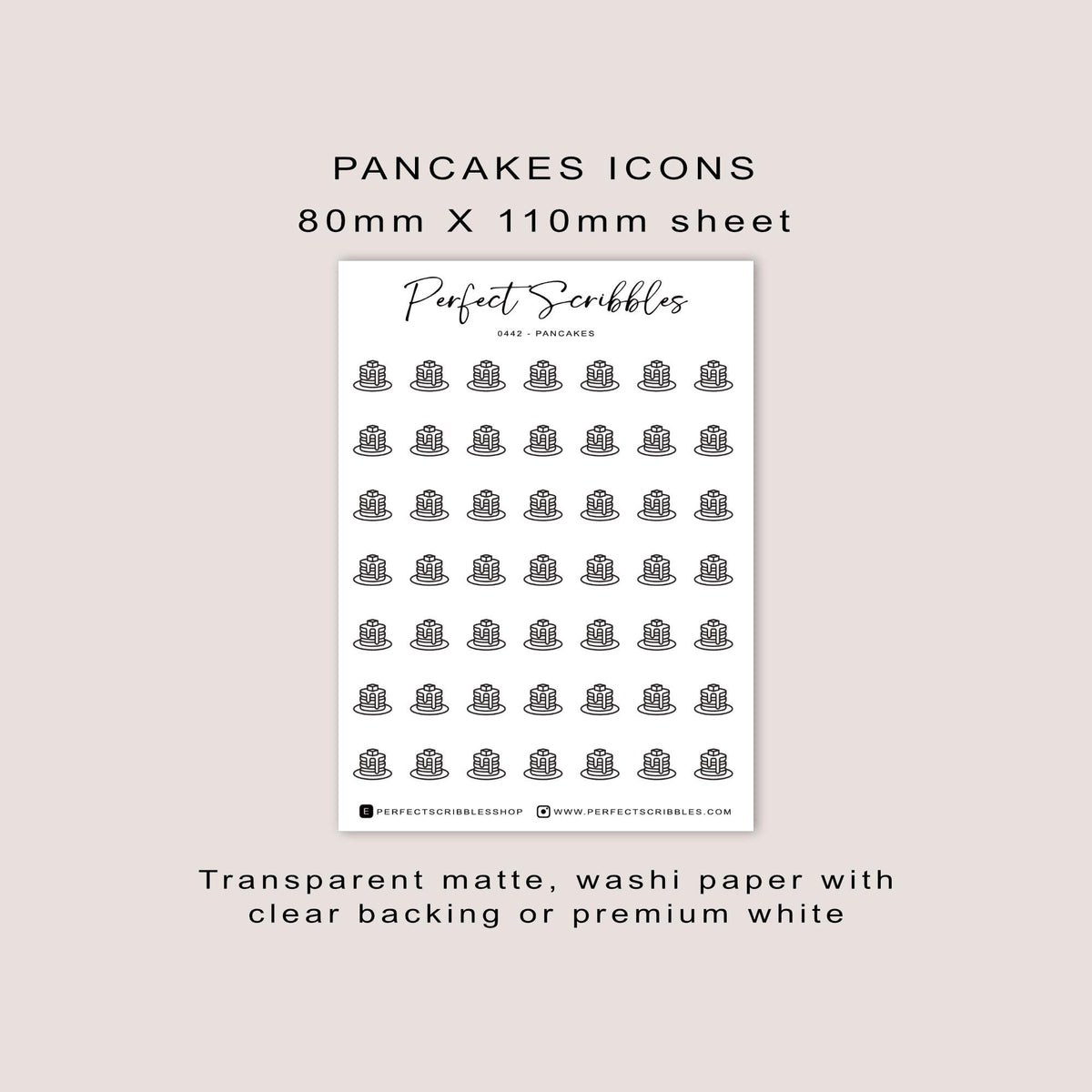 PANCAKES Planner Icon Stickers