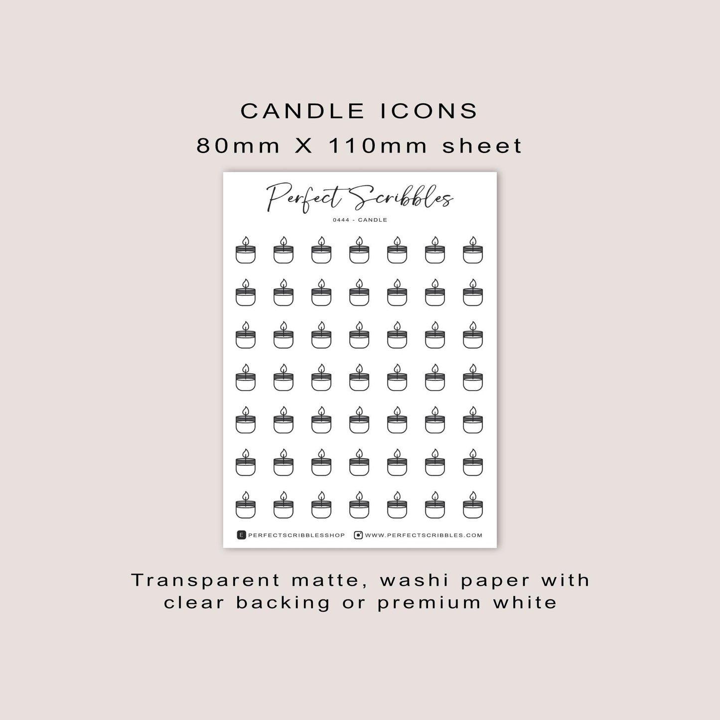 CANDLE Planner Icon Stickers