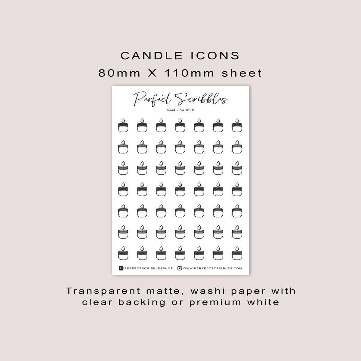 CANDLE Planner Icon Stickers