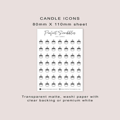 CANDLE Planner Icon Stickers
