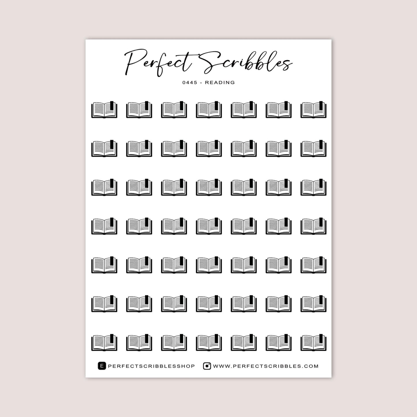 READING Planner Icon Stickers