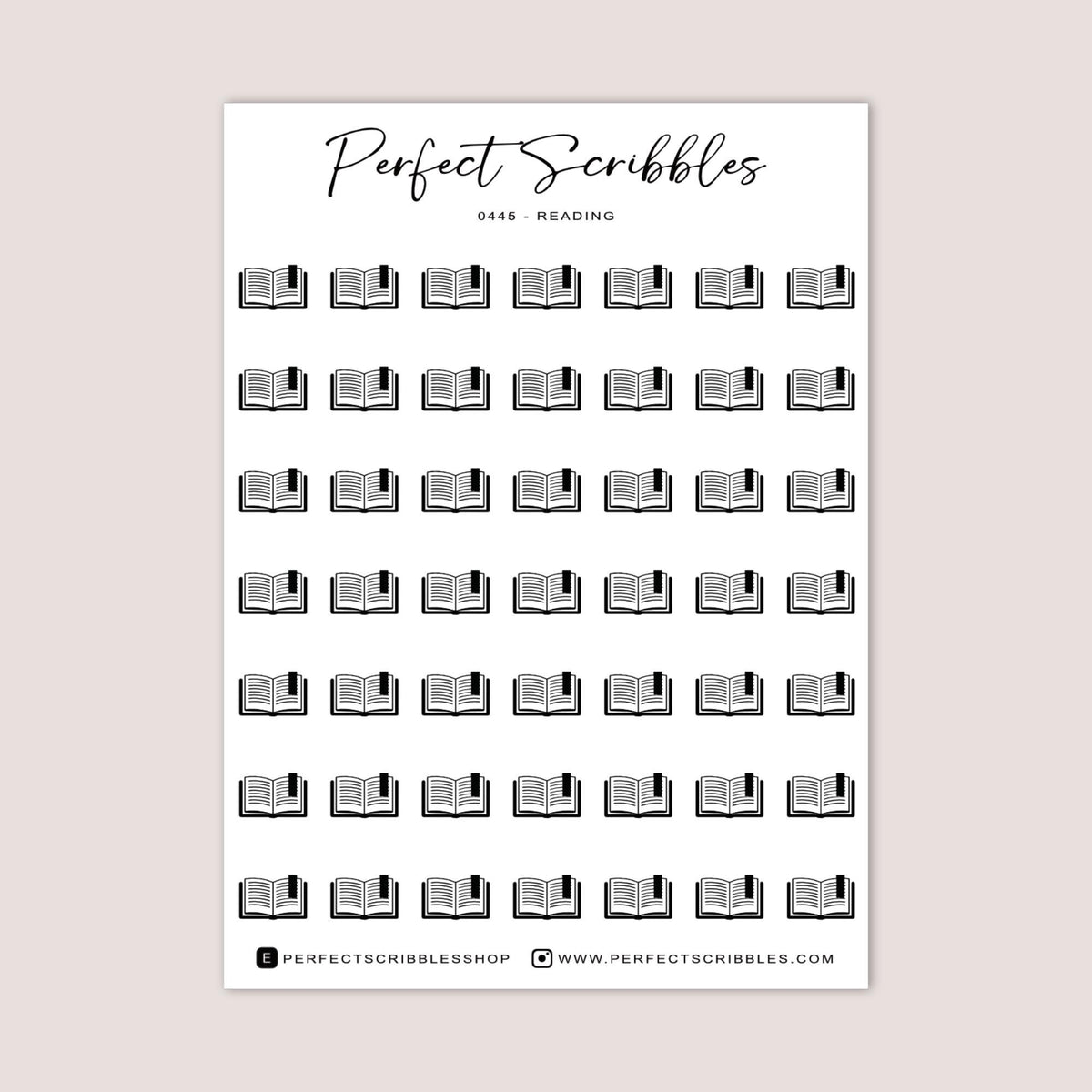 READING Planner Icon Stickers