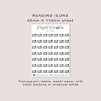 READING Planner Icon Stickers
