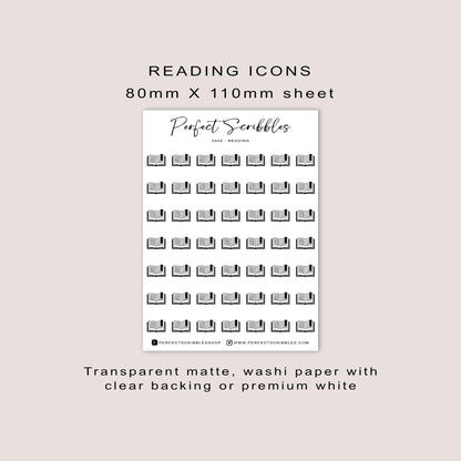 READING Planner Icon Stickers