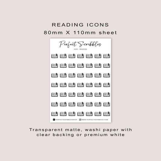 READING Planner Icon Stickers