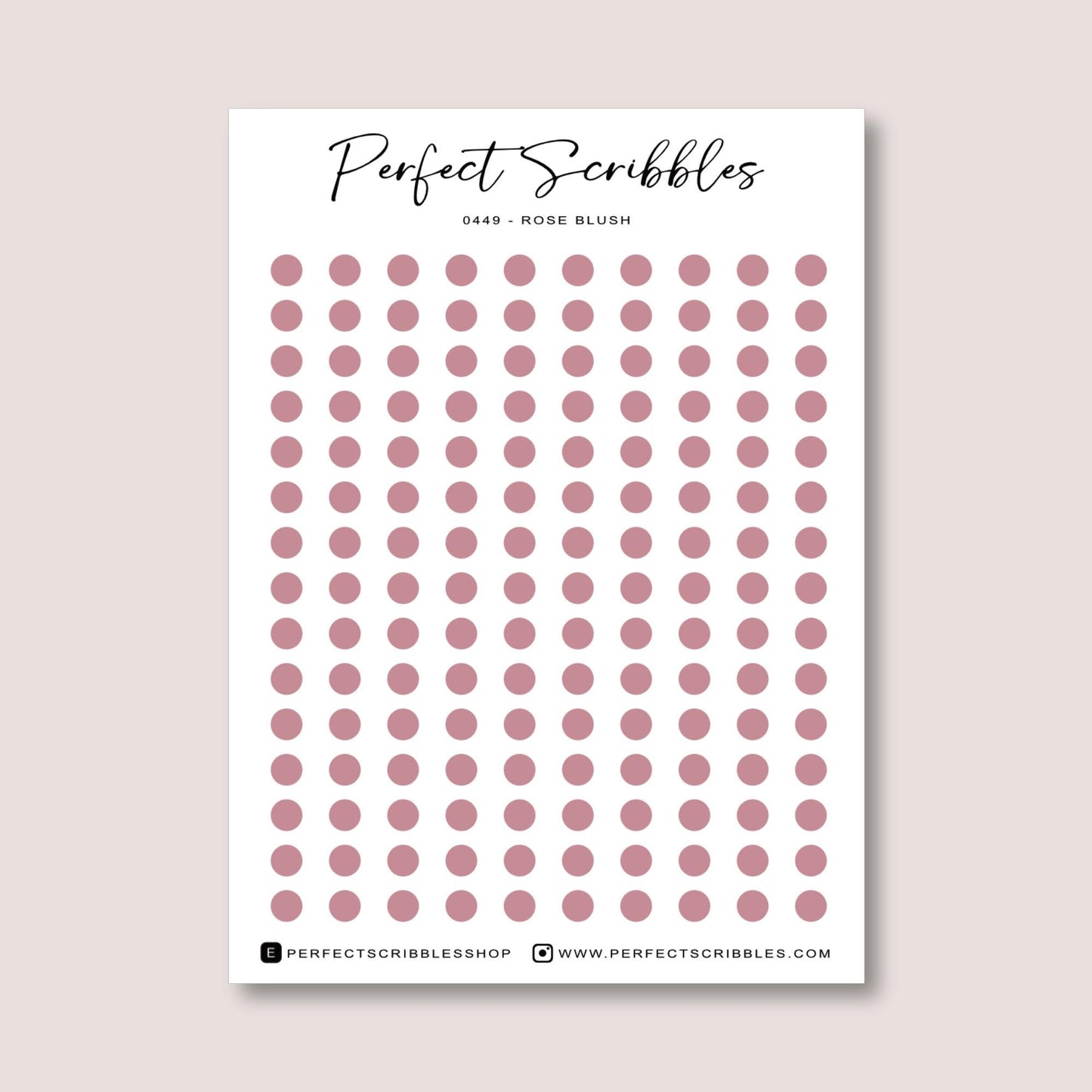 3mm Micro Dots Journaling Stickers | 150 per sheet | For small grids