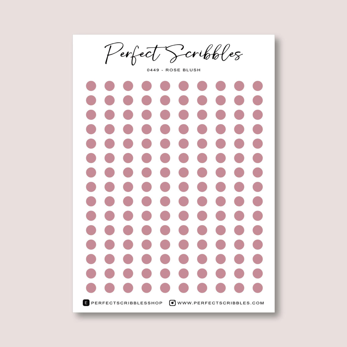 3mm Micro Dots Journaling Stickers | 150 per sheet | For small grids